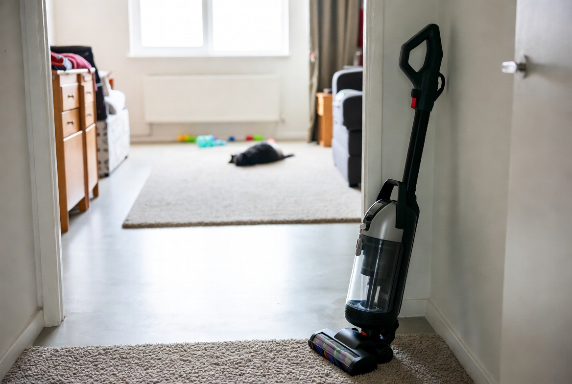 Family Home Upright Vacuum Usage Scenario