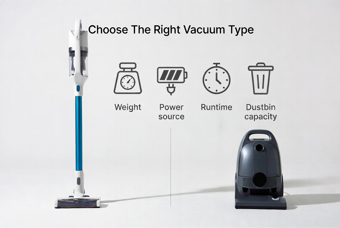 Stick And Upright Vacuum Comparison Layout