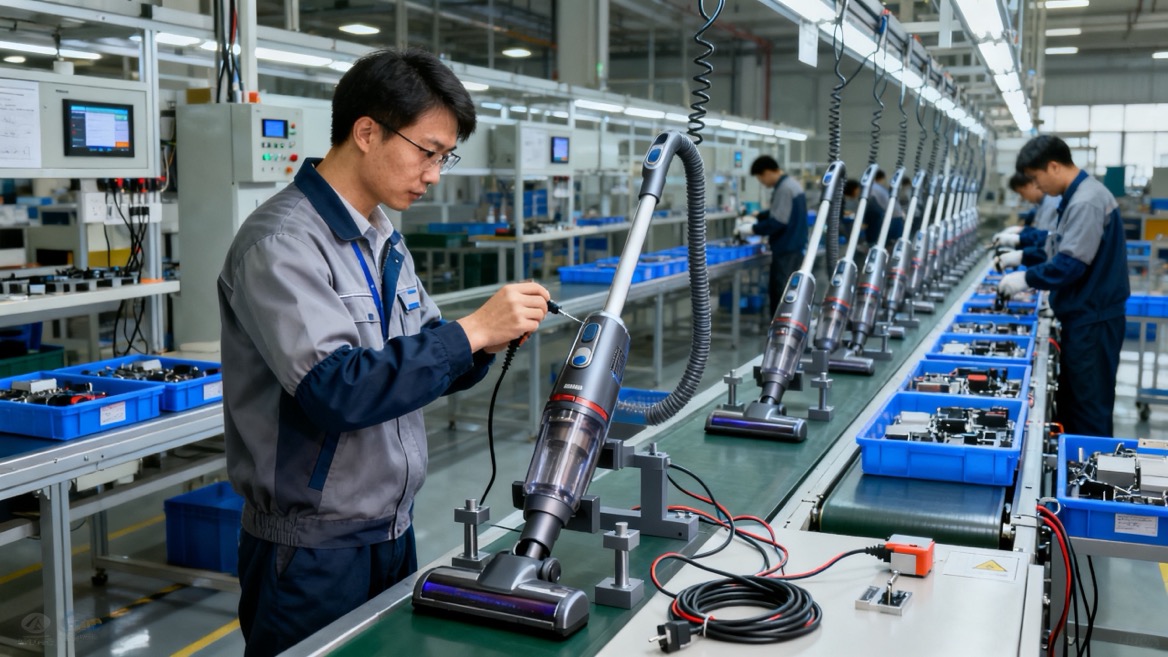 Corded Stick Vacuum Manufacturing And Quality Inspection Corded Stick Vacuum Manufacturing And Quality Inspection