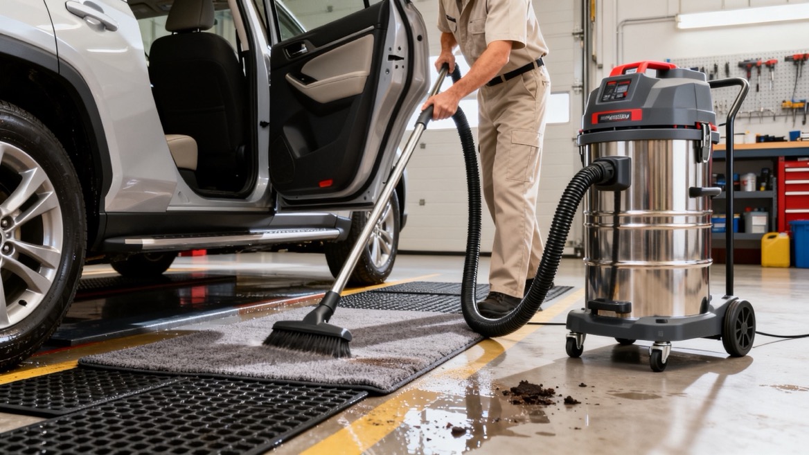 Professional Shop Vacuum Auto Detailing Workspace