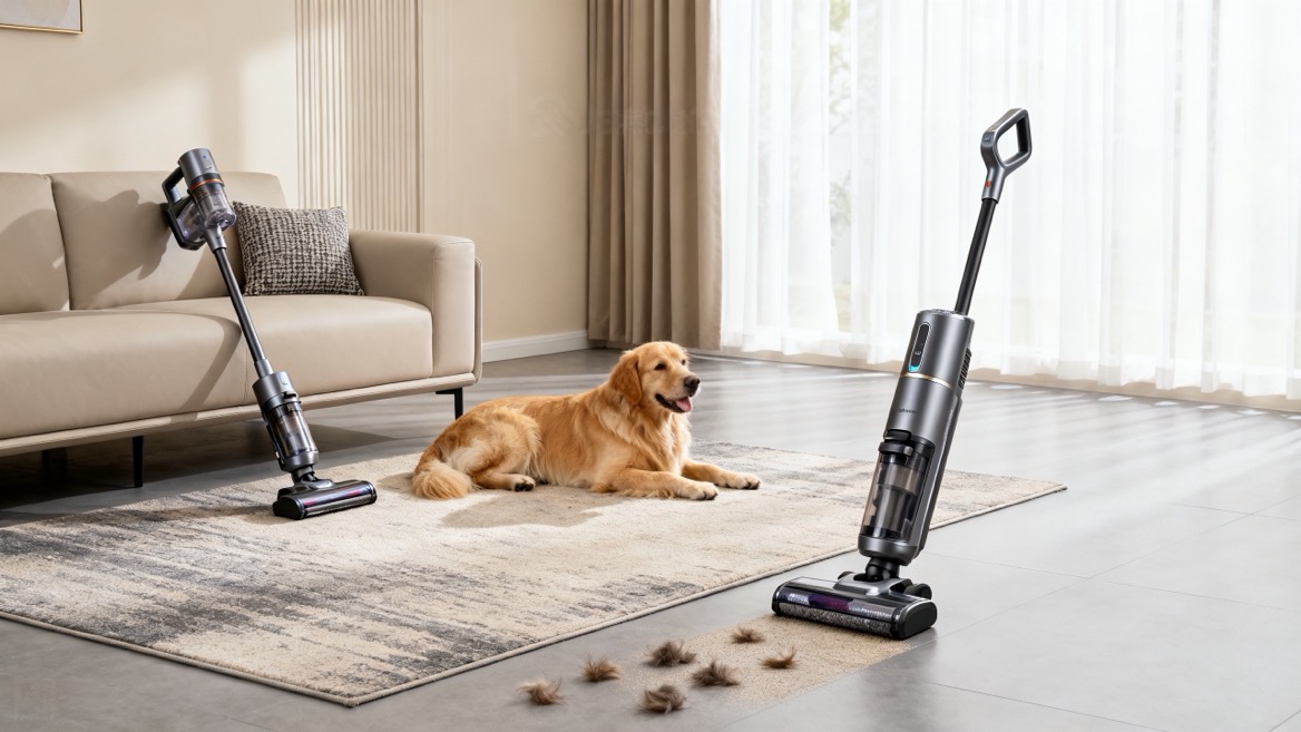 Qual aspirador remove melhor os pelos de animais de estima&ccedil;&atilde;o: sem fio ou vertical?