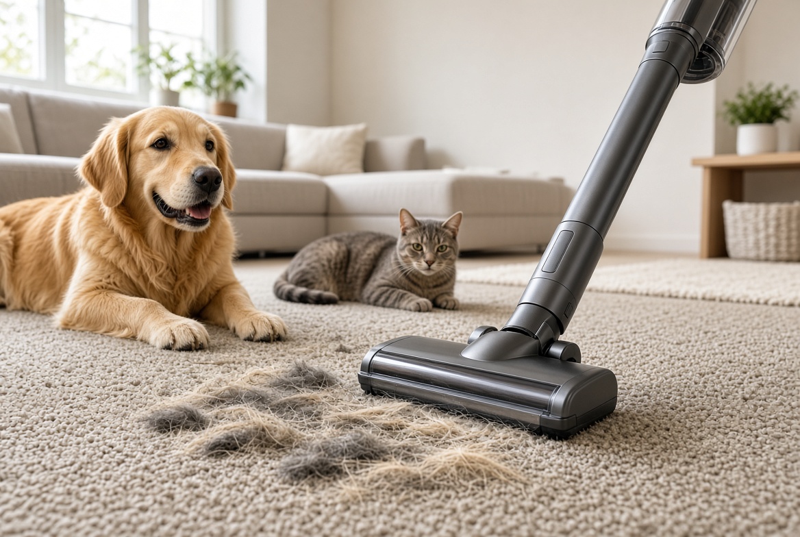 Cordless Vacuum Cleaning Pet Hair