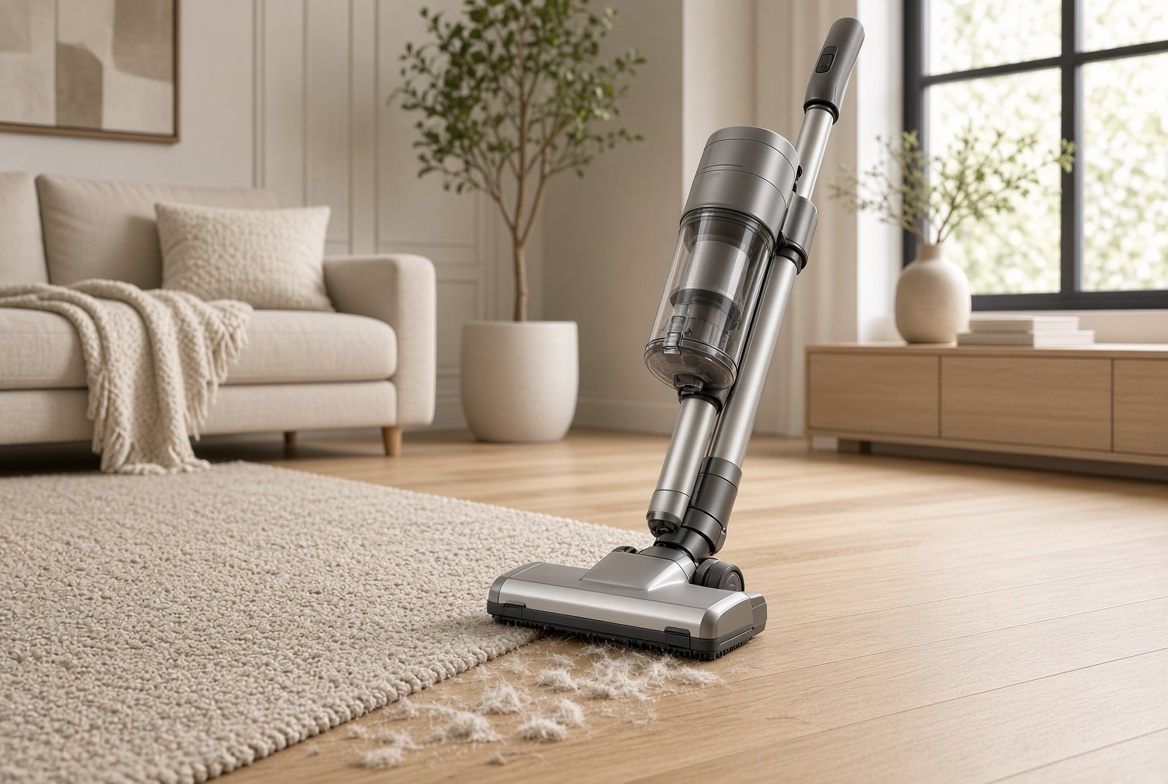 Upright Vacuum Cleaning Modern Home