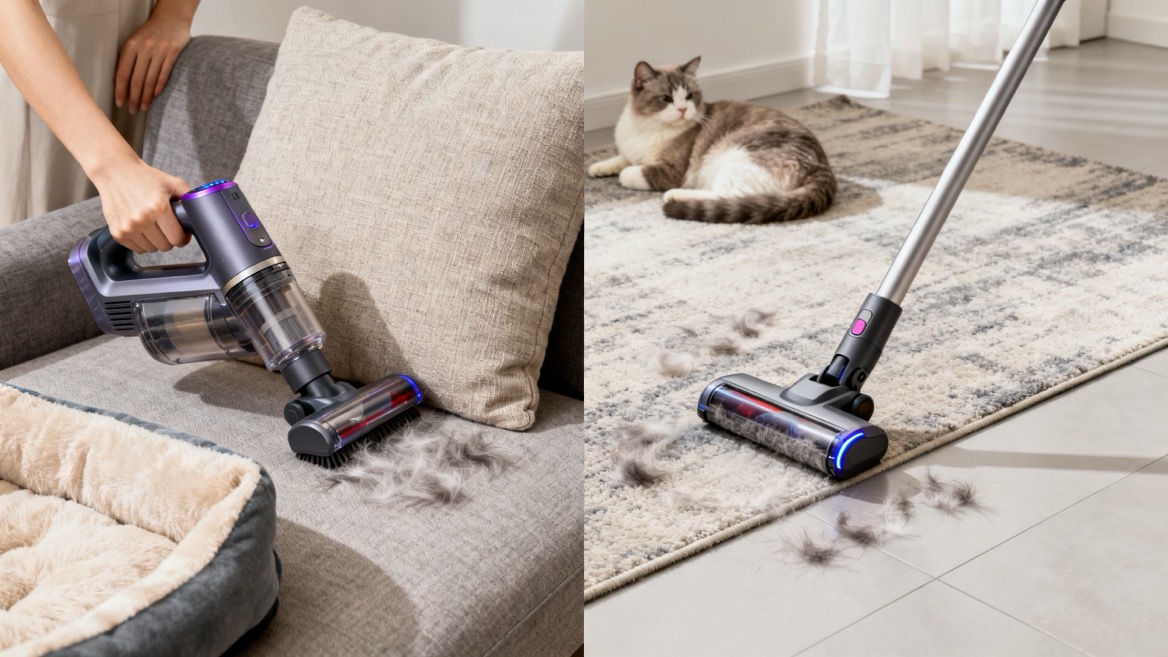 Vacuum Cleaning Pet Hair Comparison