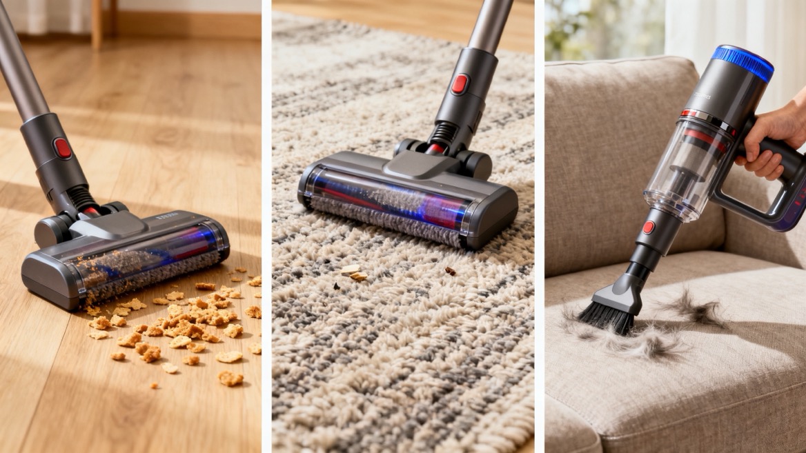 Cordless Vacuum Cleaning Across Floor Types Cordless Vacuum Cleaning Across Floor Types
