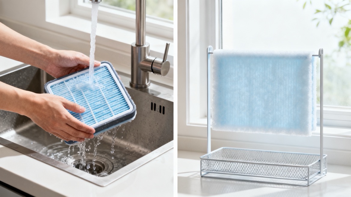Washable Vacuum Filter Cleaning And Drying Washable Vacuum Filter Cleaning And Drying