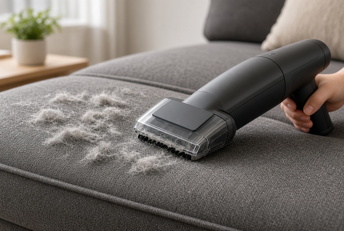 Upholstery Vacuum Cleaning In Action