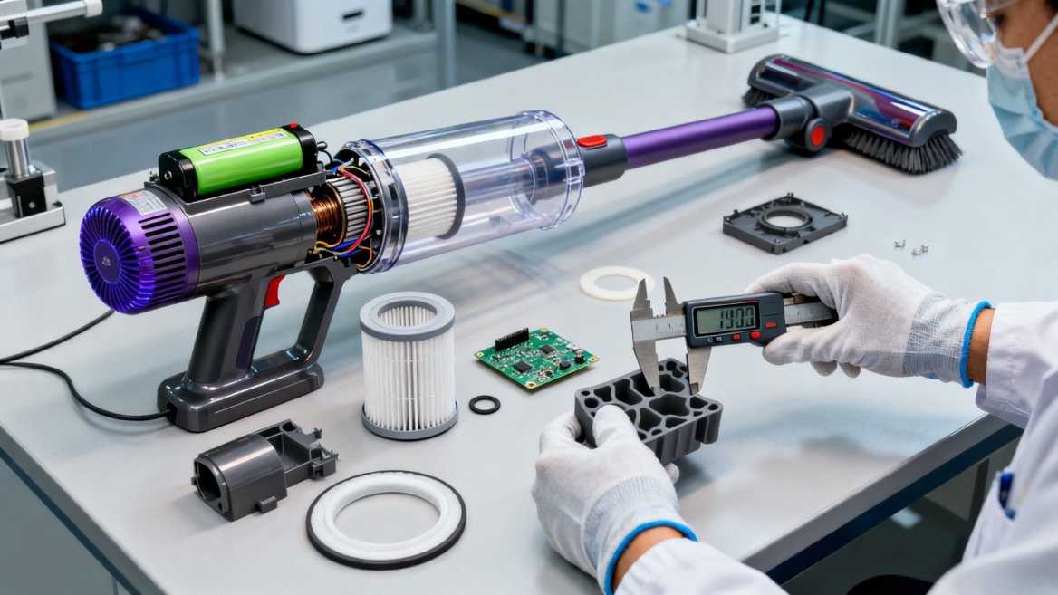 Compact Cordless Stick Vacuum Component Inspection Compact Cordless Stick Vacuum Component Inspection